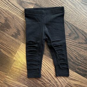 Hand Distressed Baby Girl leggings